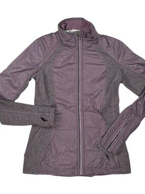 Lululemon Rebel Runner Jacket Purple Camo Embossed Size 6